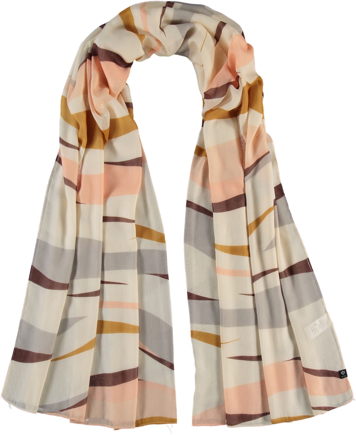 Fraas Women's Graphic Stripes Scarf In Peach
