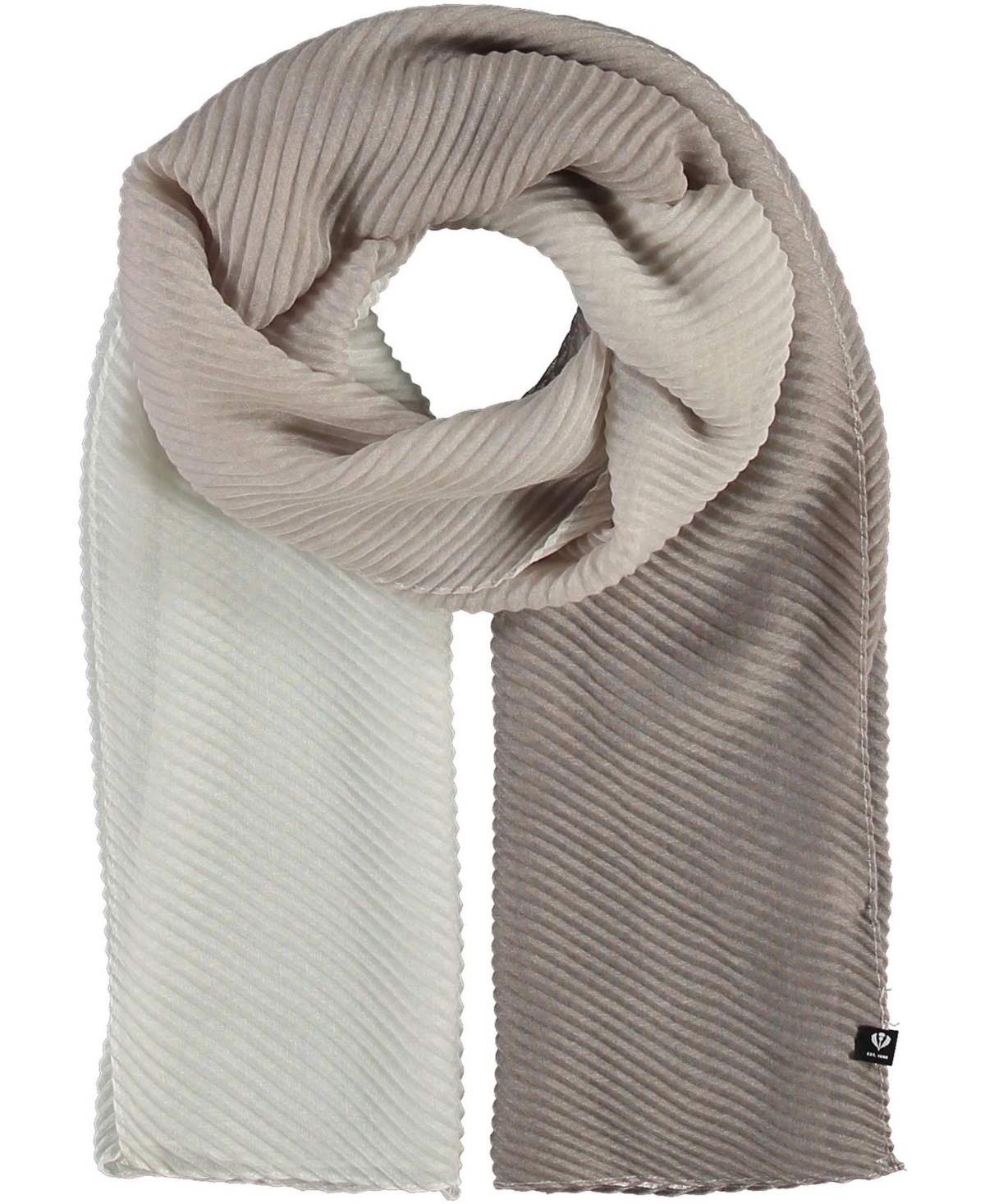 Women's Ombre Plisse Scarf - Taupe