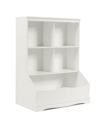 3-Tier Kids Bookcase with 5 Open Storage Compartments