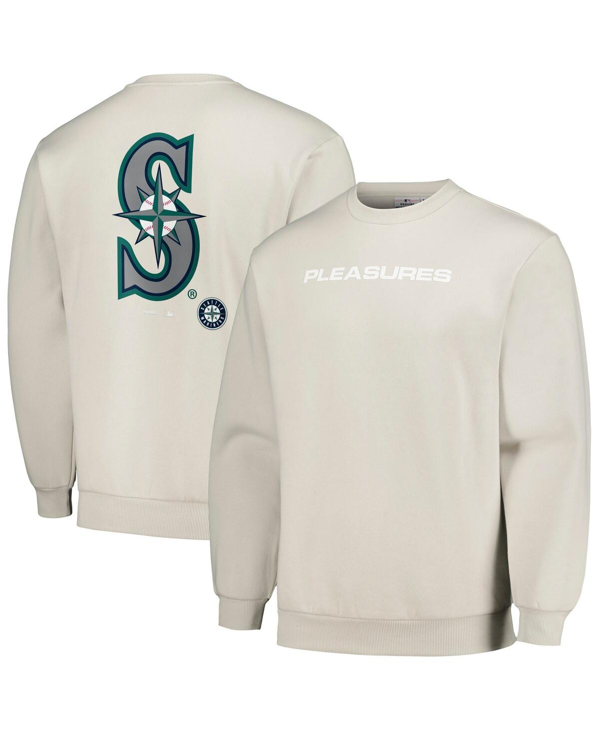 Men's Pleasures Gray Seattle Mariners Ballpark Pullover Sweatshirt - Gray