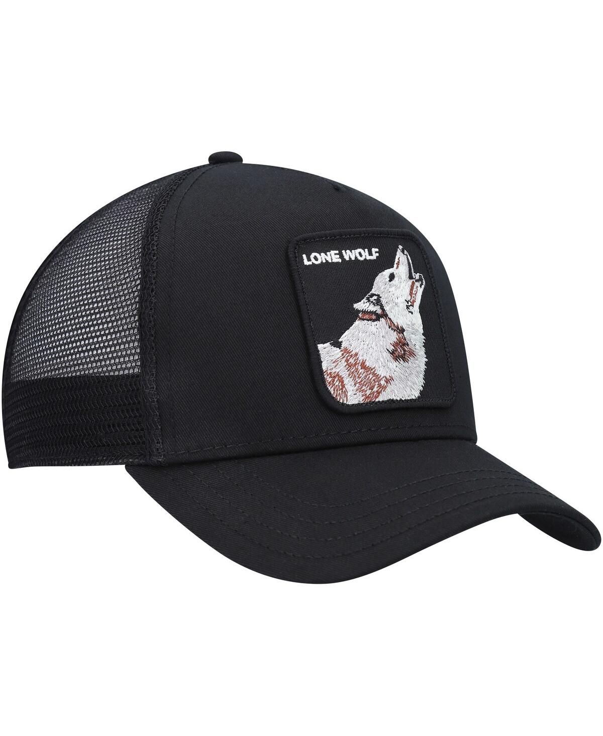 Shop Goorin Bros Men's . Black The Lone Wolf Trucker Snapback Hat