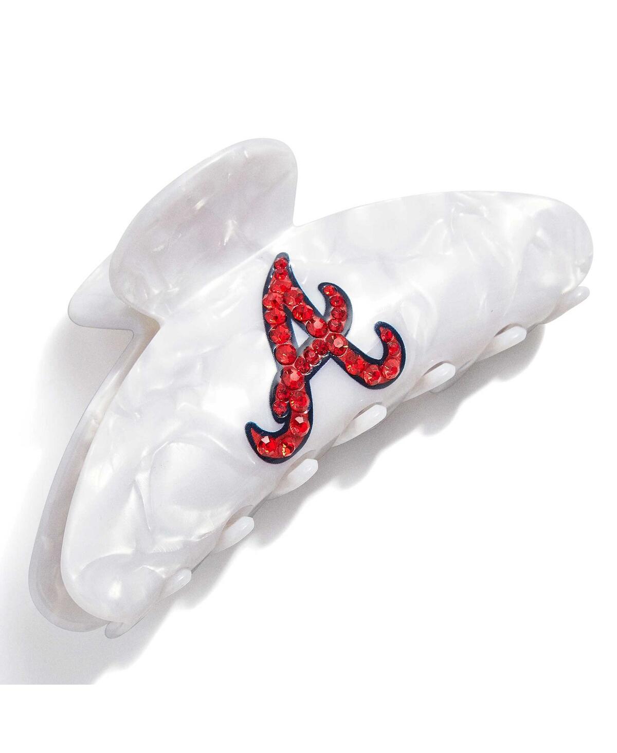 Shop Baublebar Women's  Atlanta Braves Claw Hair Clip In White