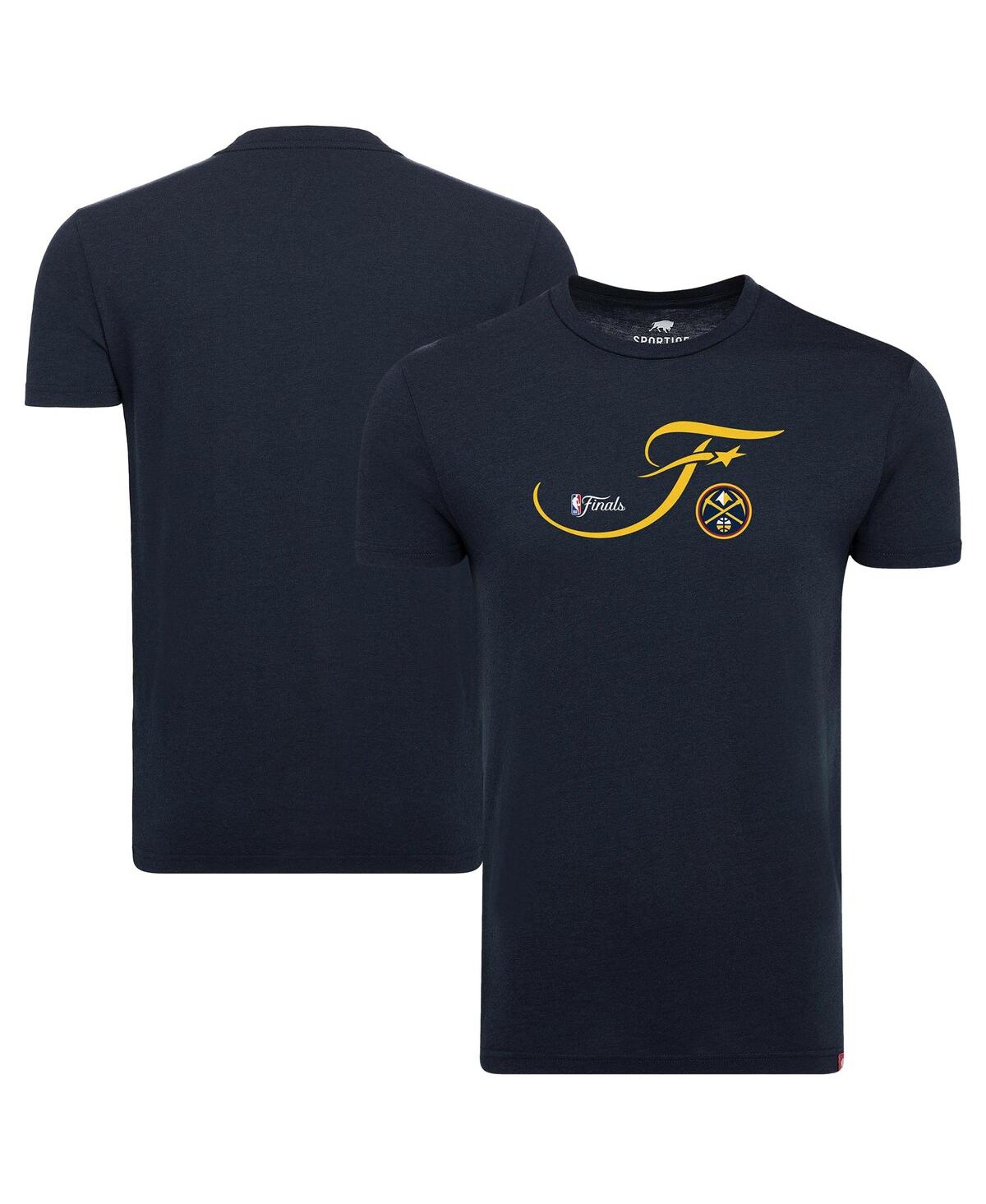 Sportiqe Men's And Women's  Navy Denver Nuggets 2023 Nba Finals Legendary Comfy Tri-blend T-shirt In Black