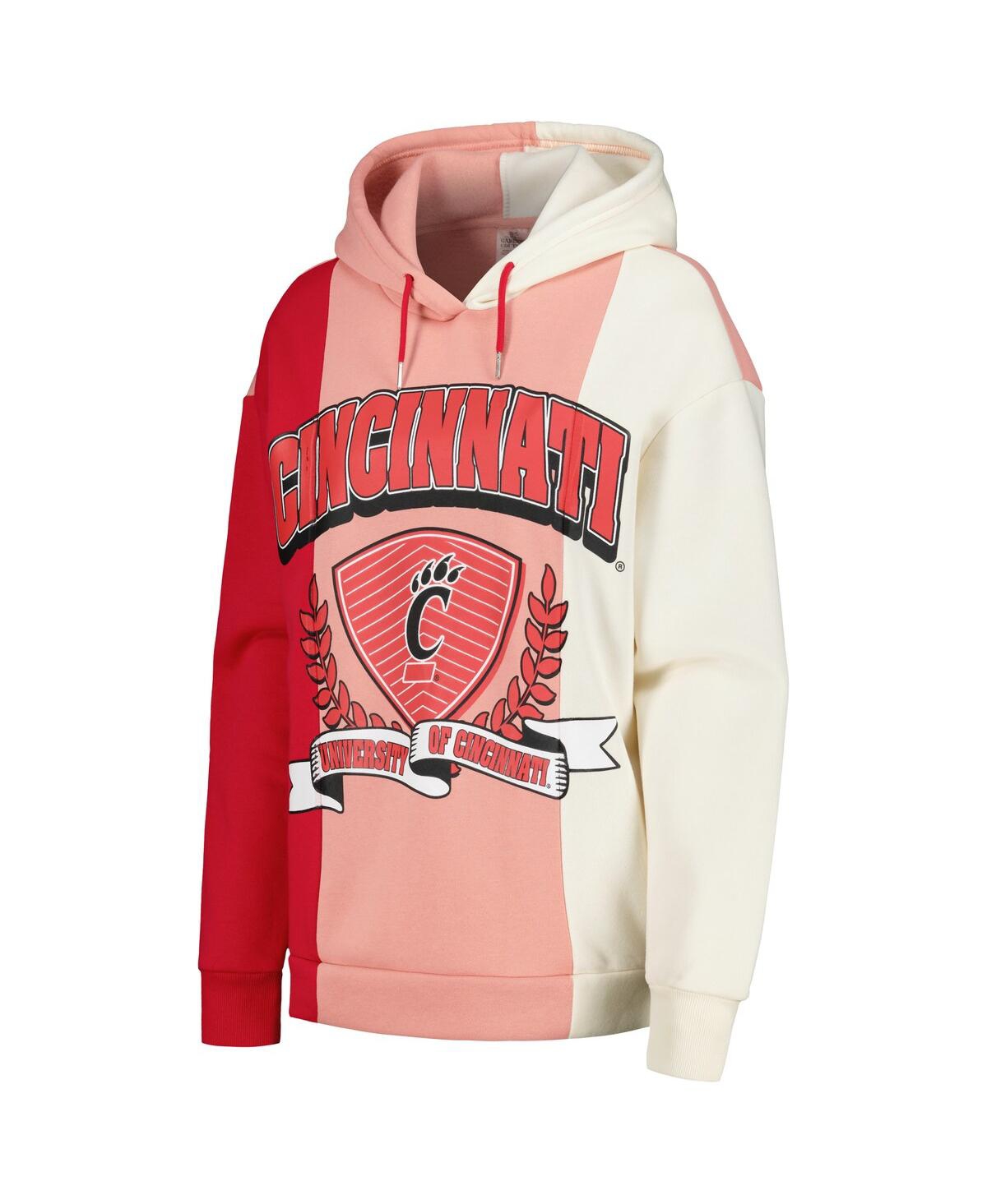 Shop Gameday Couture Women's  Red Cincinnati Bearcats Hall Of Fame Colorblock Pullover Hoodie