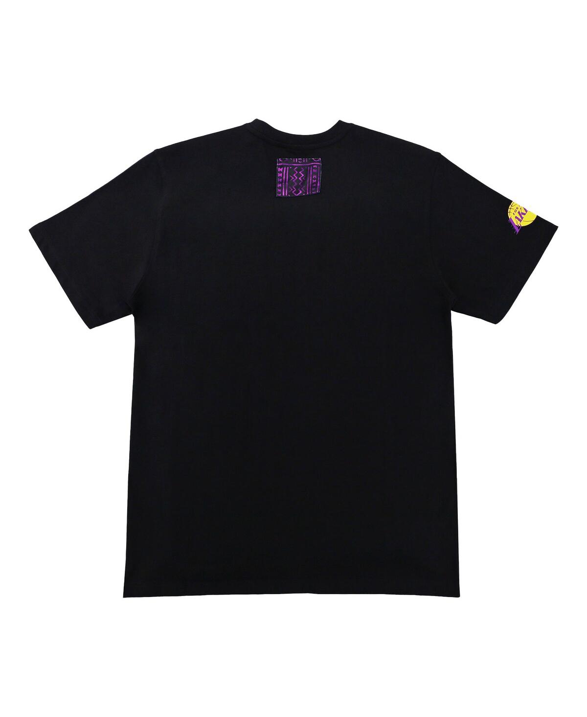 TWO HYPE MEN'S AND WOMEN'S NBA X TWO HYPE BLACK LOS ANGELES LAKERS CULTURE & HOOPS T-SHIRT 