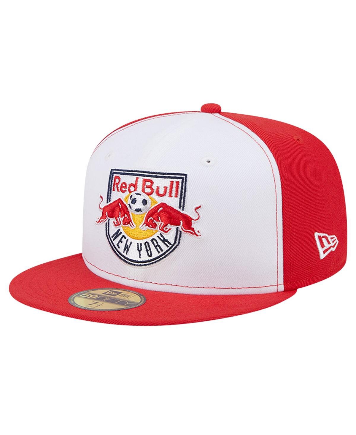 Shop New Era Men's  White, Red New York Red Bulls 2024 Kick Off Collection 59fifty Fitted Hat In White,red