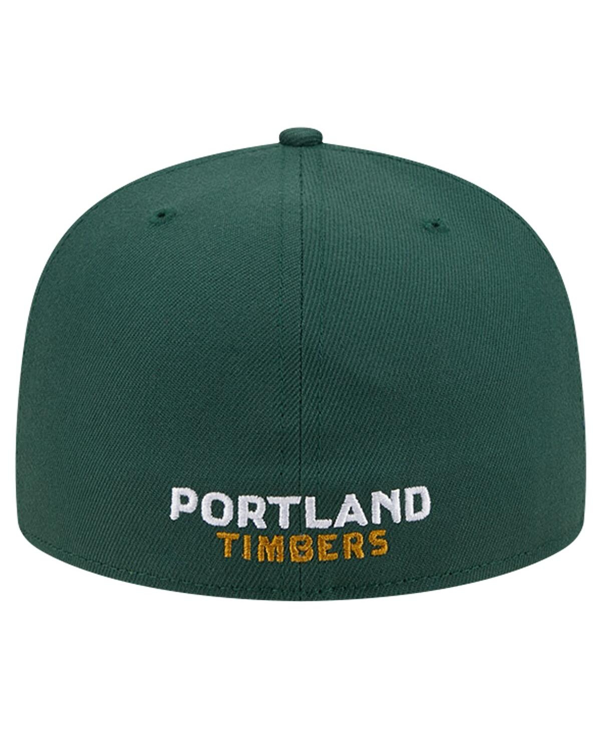 Shop New Era Men's  White, Green Portland Timbers 2024 Kick Off Collection 59fifty Fitted Hat In White,green