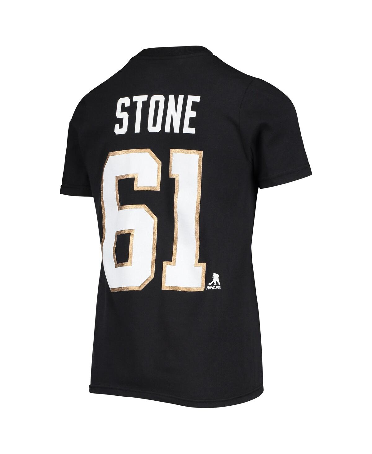 Shop Outerstuff Big Boys Mark Stone Black Vegas Golden Knights Player Name And Number T-shirt