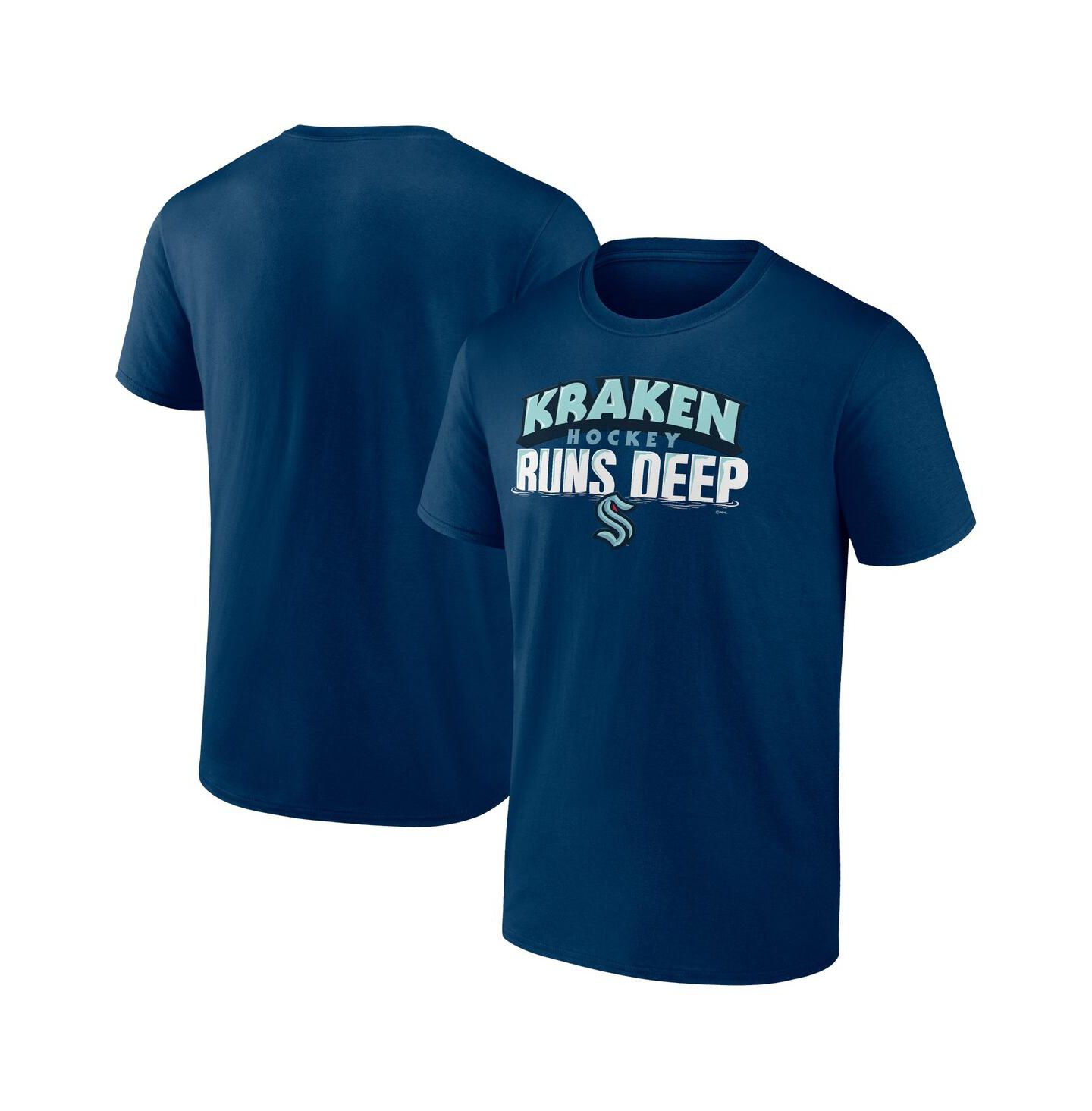 Мужская футболка Fanatics Deep Sea Blue Seattle Kraken Local — фото 1