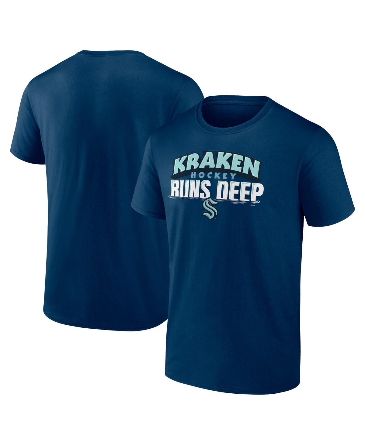 Fanatics Men's  Deep Sea Blue Seattle Kraken Local T-shirt