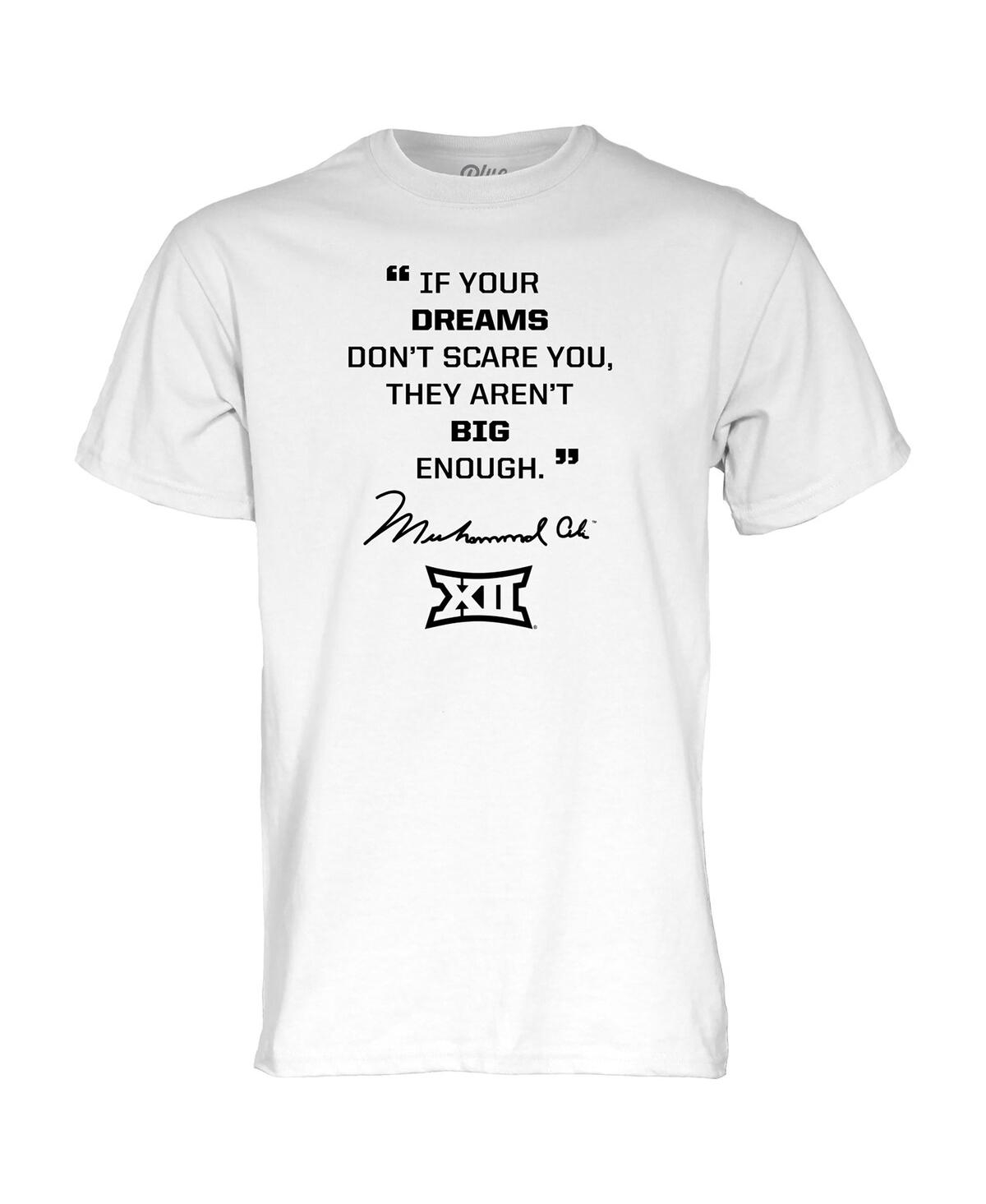 Shop Blue 84 Men's  White Big 12 Conference X Muhammad Ali T-shirt