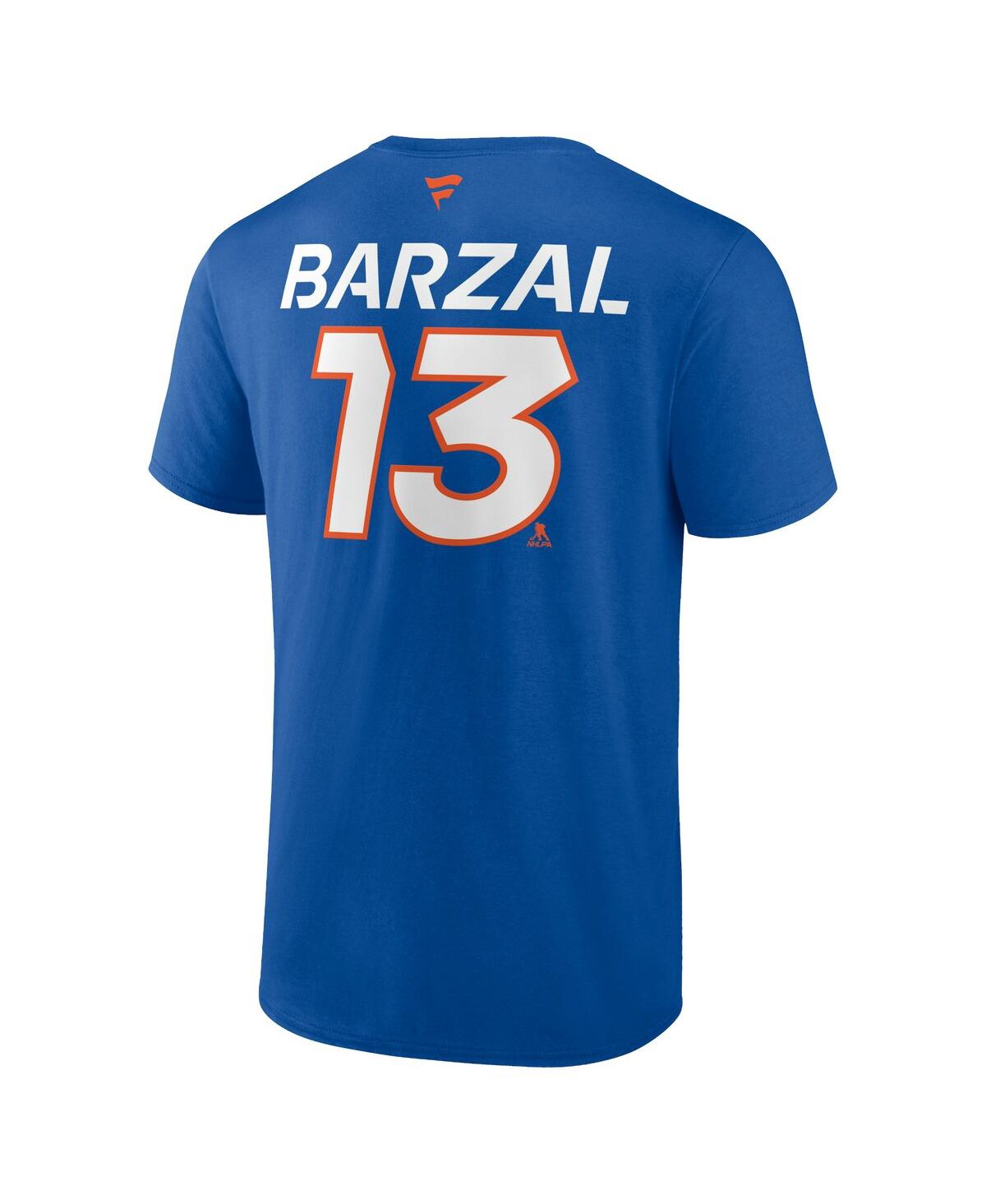 Fanatics Branded Mathew Barzal Royal New York Islanders Authentic Pro Prime Name & Number T-shirt In Royal