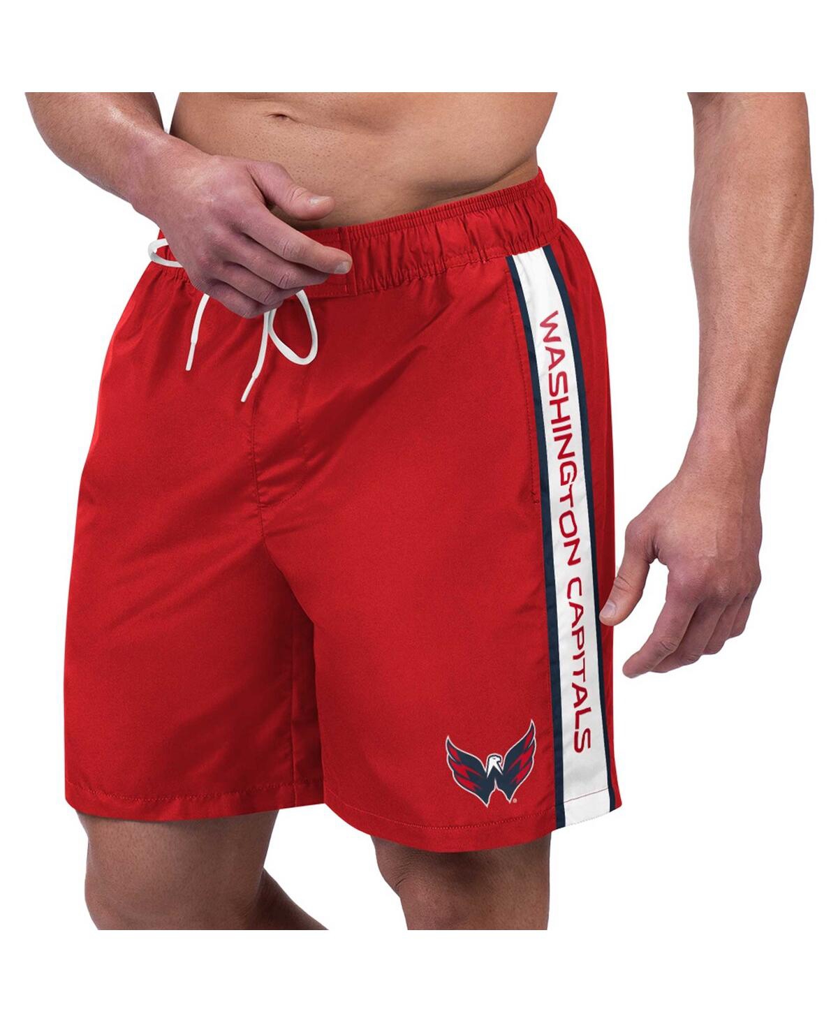 Men's G-iii Sports by Carl Banks Red Washington Capitals Streamline Volley Swim Trunks - Red