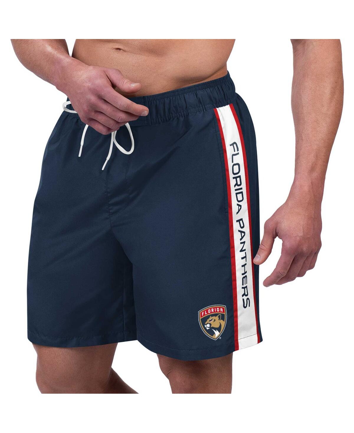 Shop G-iii Sports By Carl Banks Men's  Navy Florida Panthers Streamline Volley Swim Trunks