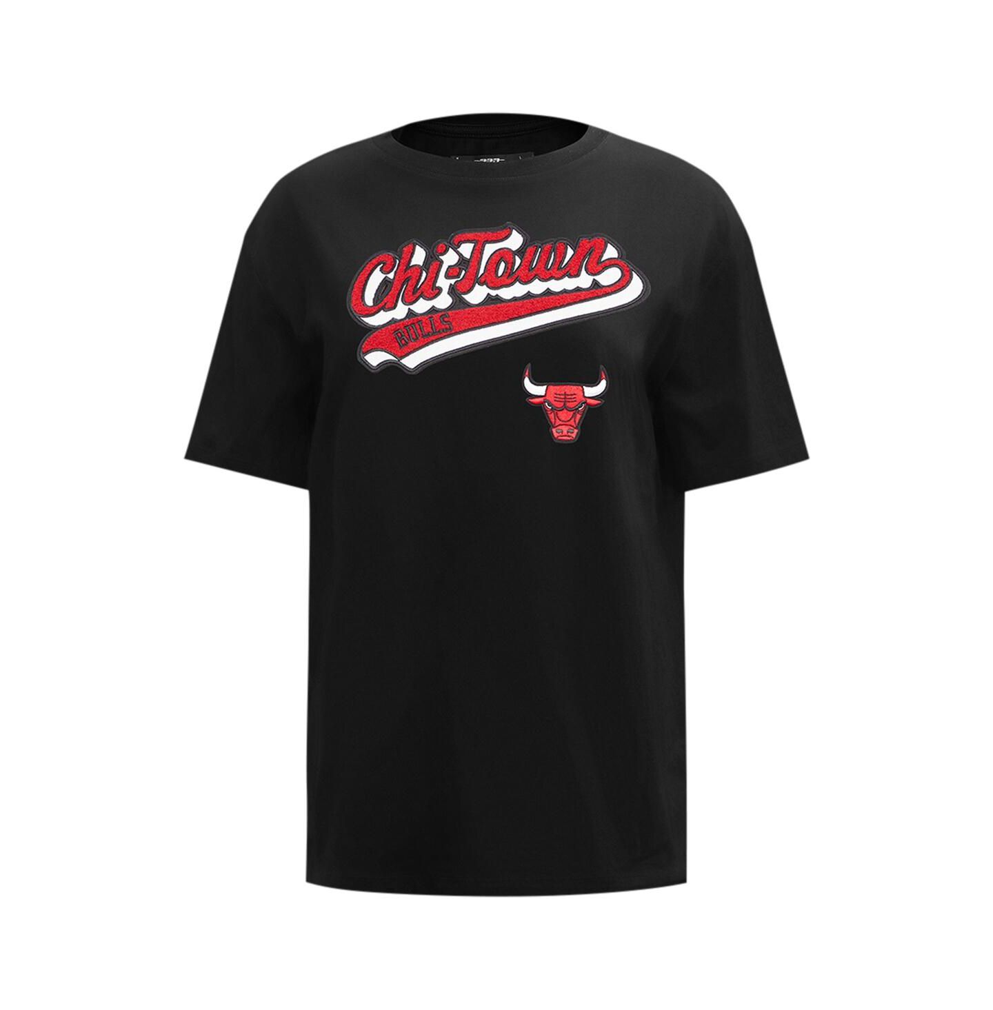 Женская футболка Pro Standard Black Chicago Bulls Script Boyfriend — фото 4