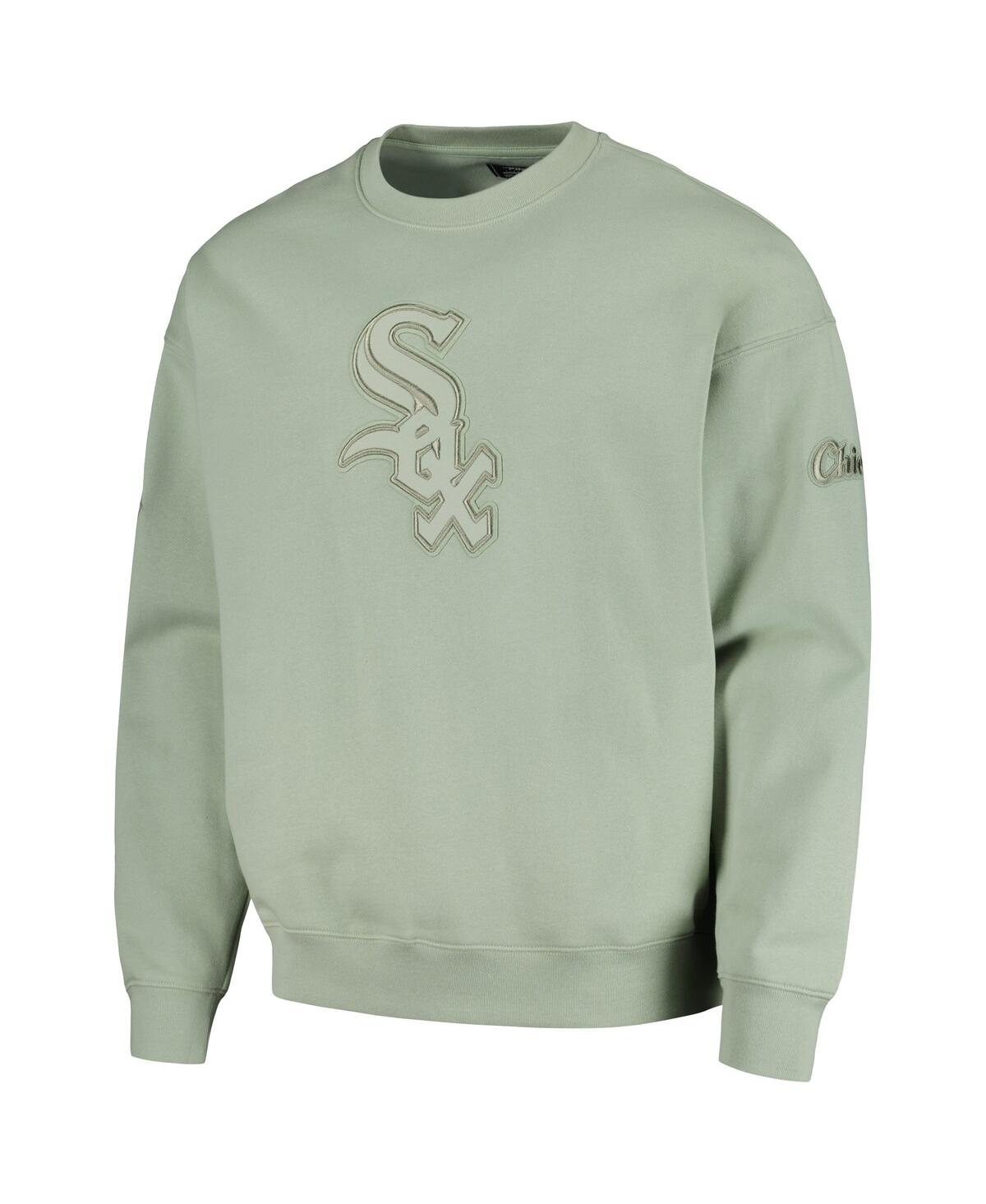 Shop Pro Standard Men's  Green Chicago White Sox Neutral Drop Shoulder Pullover Sweatshirt