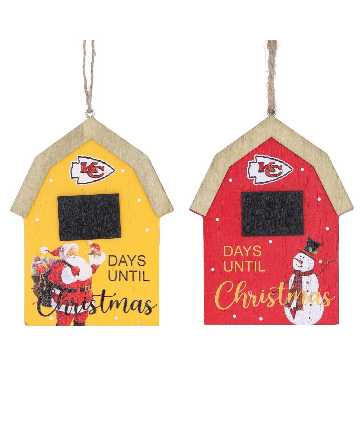 Kansas City Chiefs 2-Pack Countdown Ornament Set - Yellow, Red