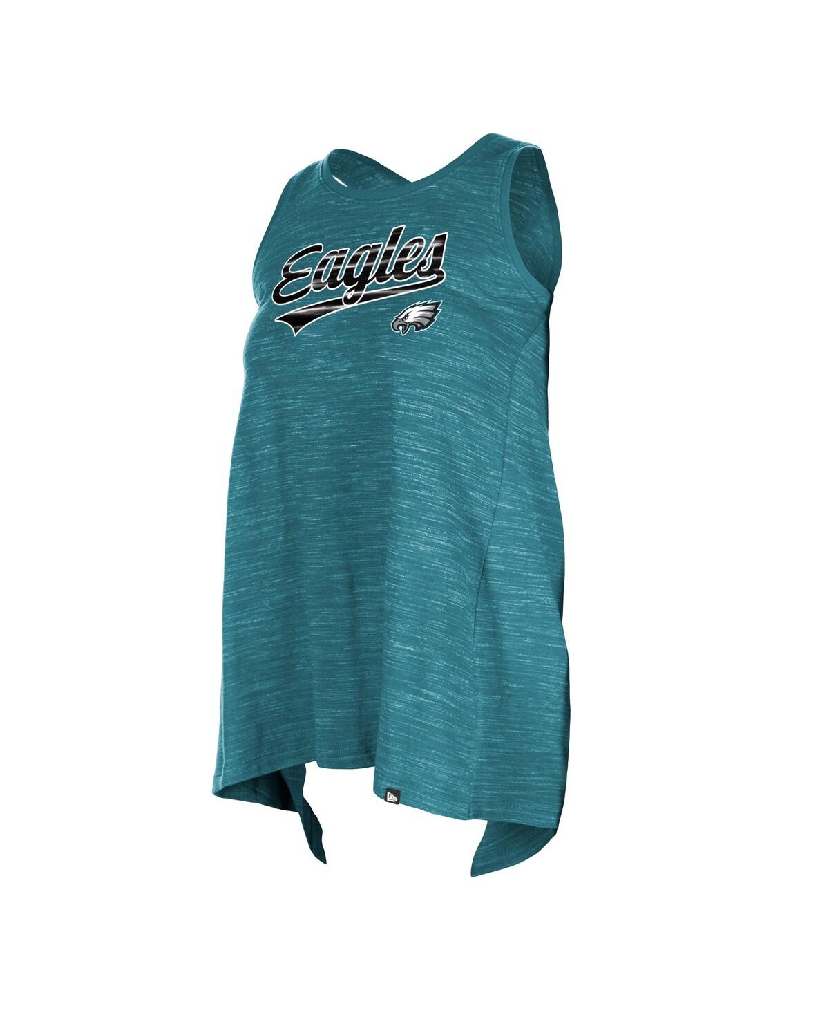 NEW ERA WOMEN'S NEW ERA MIDNIGHT GREEN PHILADELPHIA EAGLES SPACE DYE ACTIVE TANK TOP 