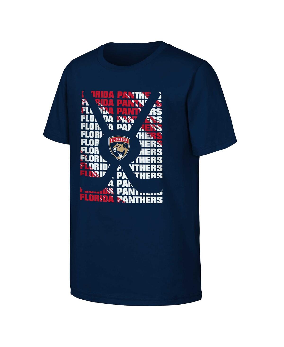 Outerstuff Kids' Big Boys Navy Florida Panthers Box T-shirt
