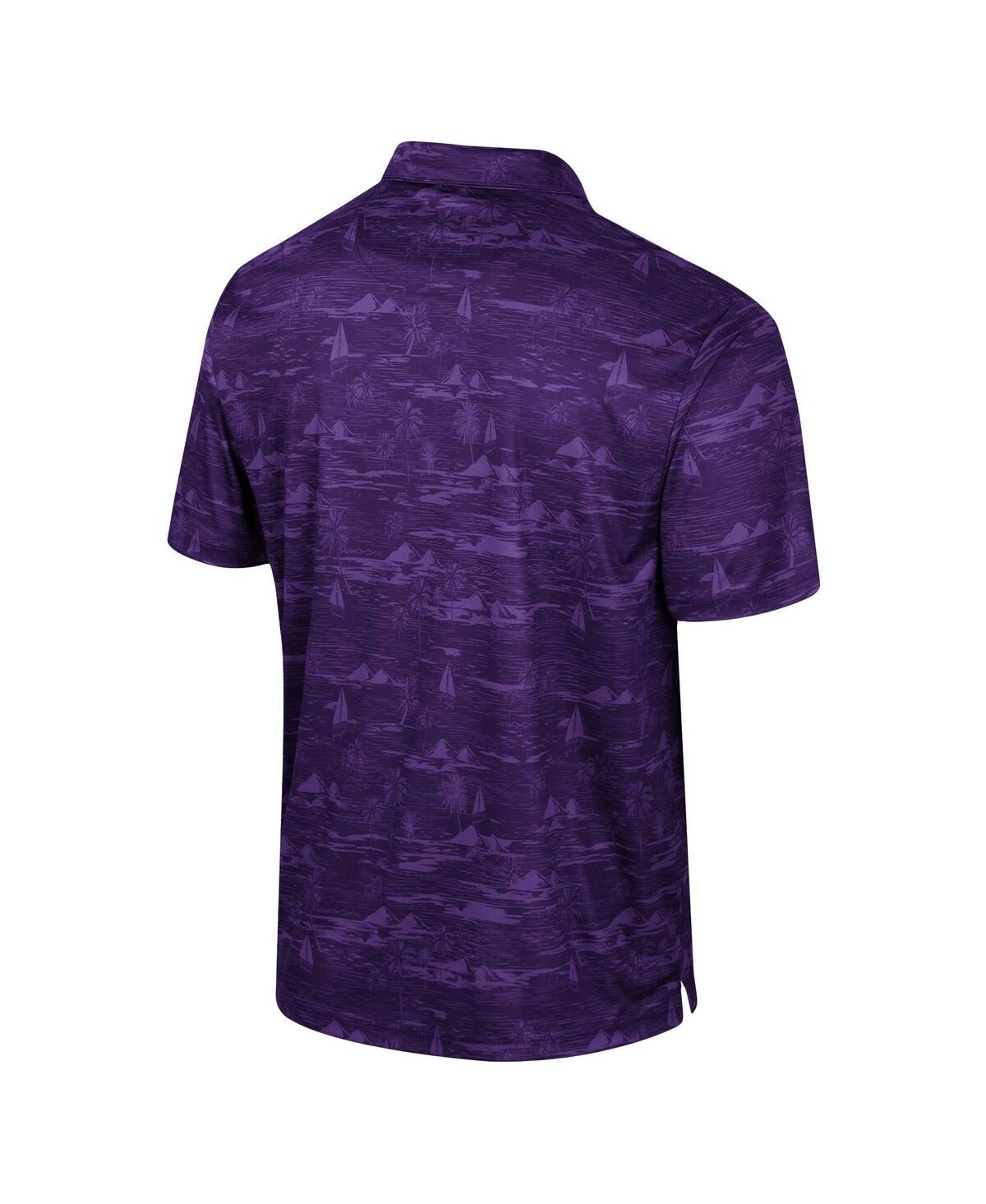 Shop Colosseum Men's  Purple Washington Huskies Daly Print Polo Shirt
