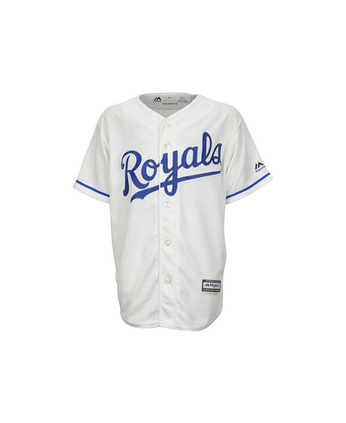 White New Youth Kid's Large Majestic Jersey