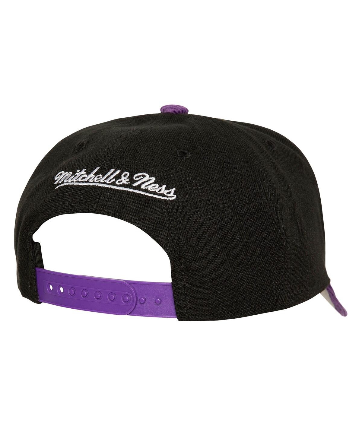 Men's Mitchell & NessDistressed Los Angeles Lakers Corduroy Pro Crown Adjustable Hat - Black