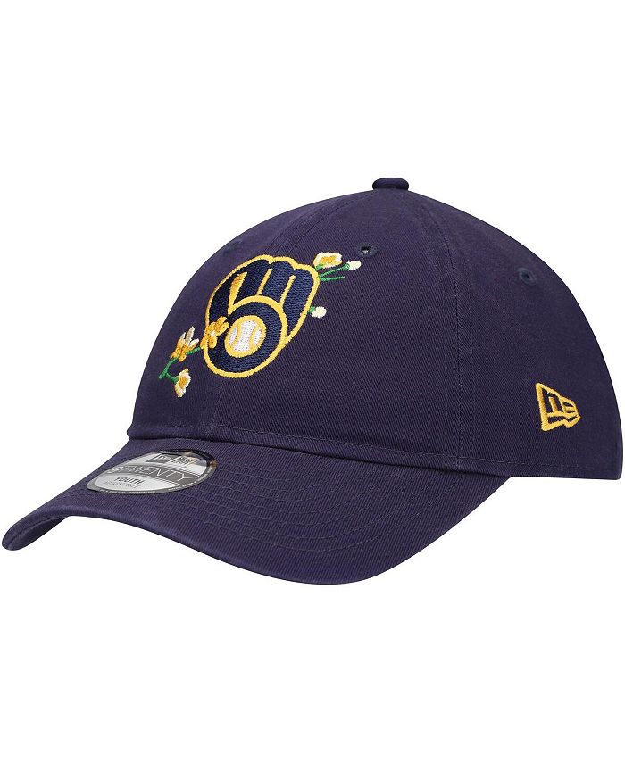New Era Youth Boys and Girls Navy Milwaukee Brewers Game Day Bloom ...