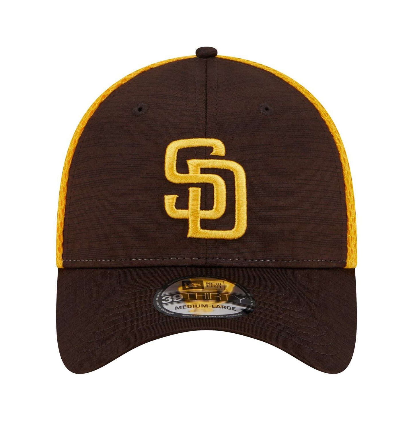 Мужская кепка New Era Brown San Diego Padres Neo 39THIRTY Flex Hat — фото 4