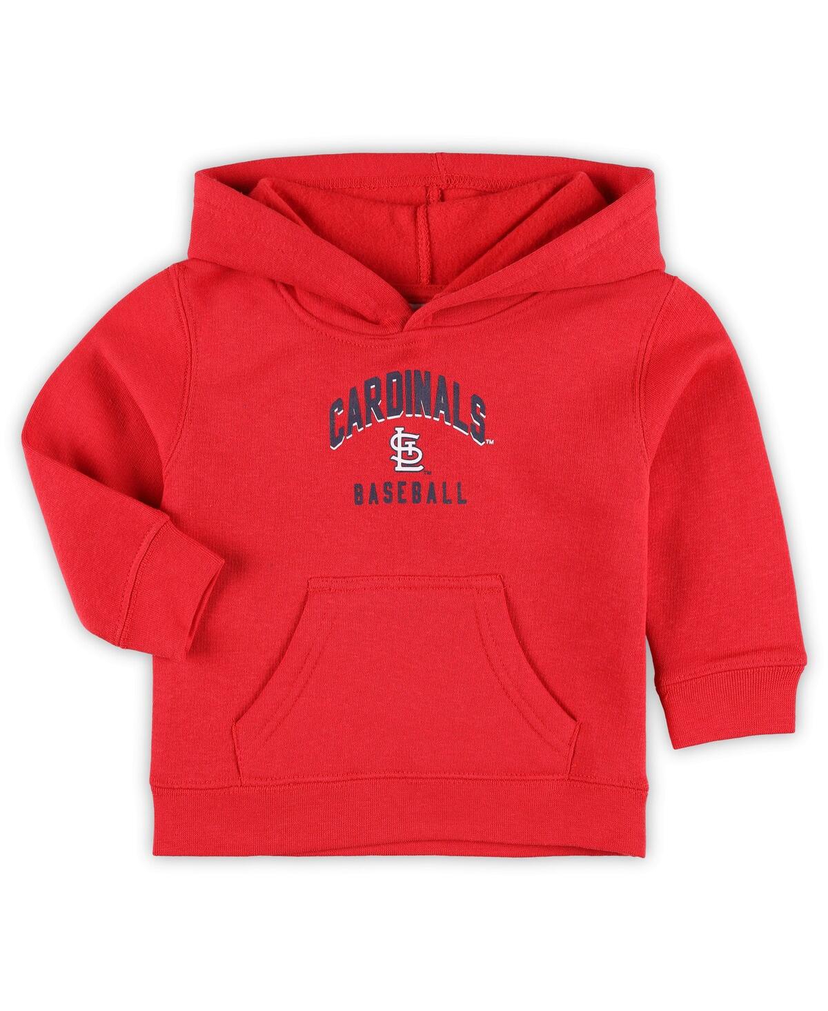 Outerstuff Toddler Boys And Girls Red, Gray St. Louis Cardinals Play-by-play Pullover Fleece Hoodie And Pants S In Red,heather Gray