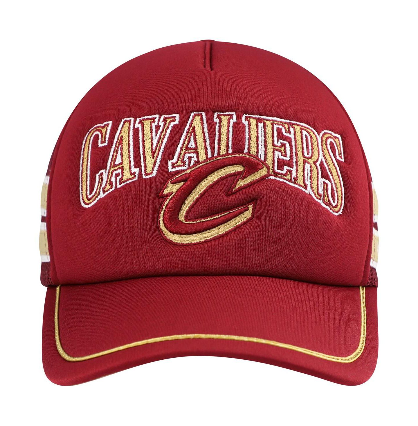 Мужская кепка '47 Brand Wine Cleveland Cavaliers Sidebrand Stripes Trucker Adjustable Hat — фото 2