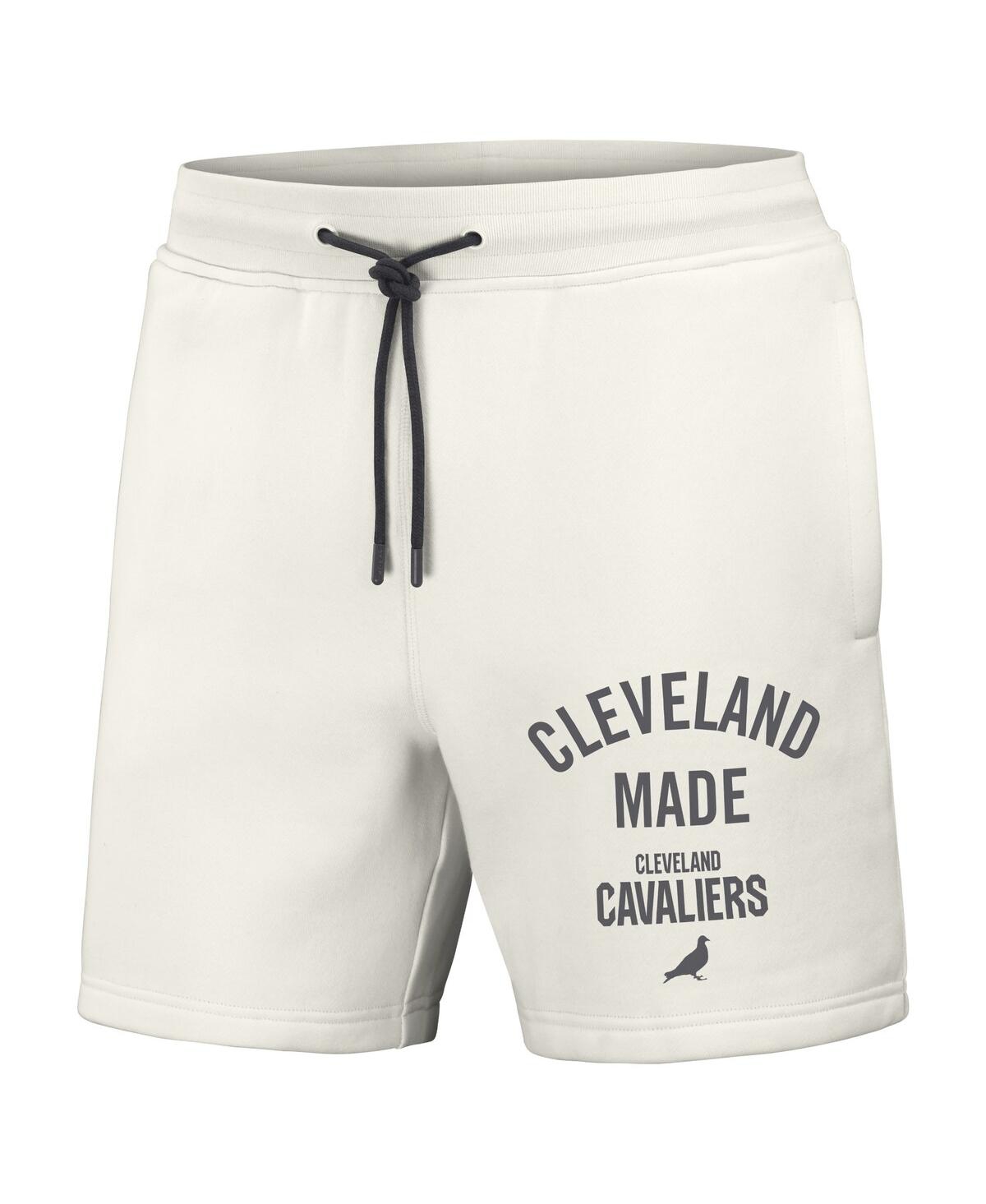 Shop Staple Men's Nba X  Cream Cleveland Cavaliers Heavyweight Fleece Shorts