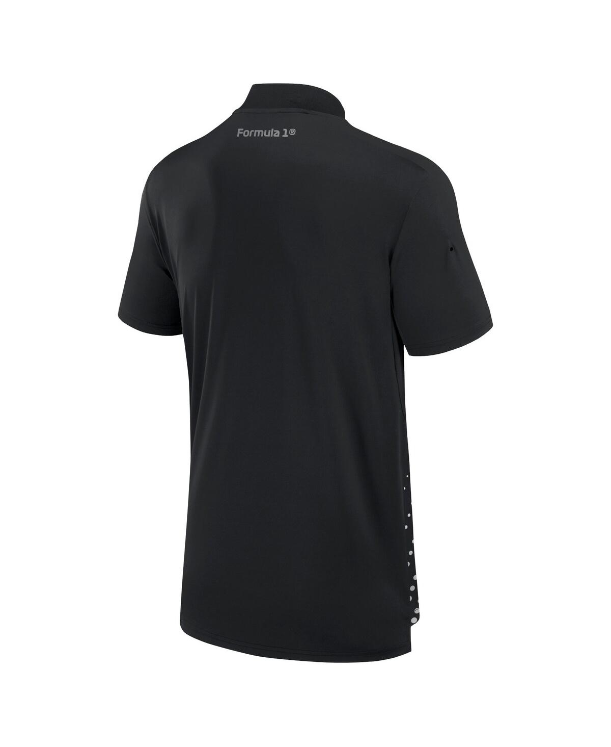 Shop Fanatics Men's  Black Formula 1 Tech Quarter-zip Polo Shirt