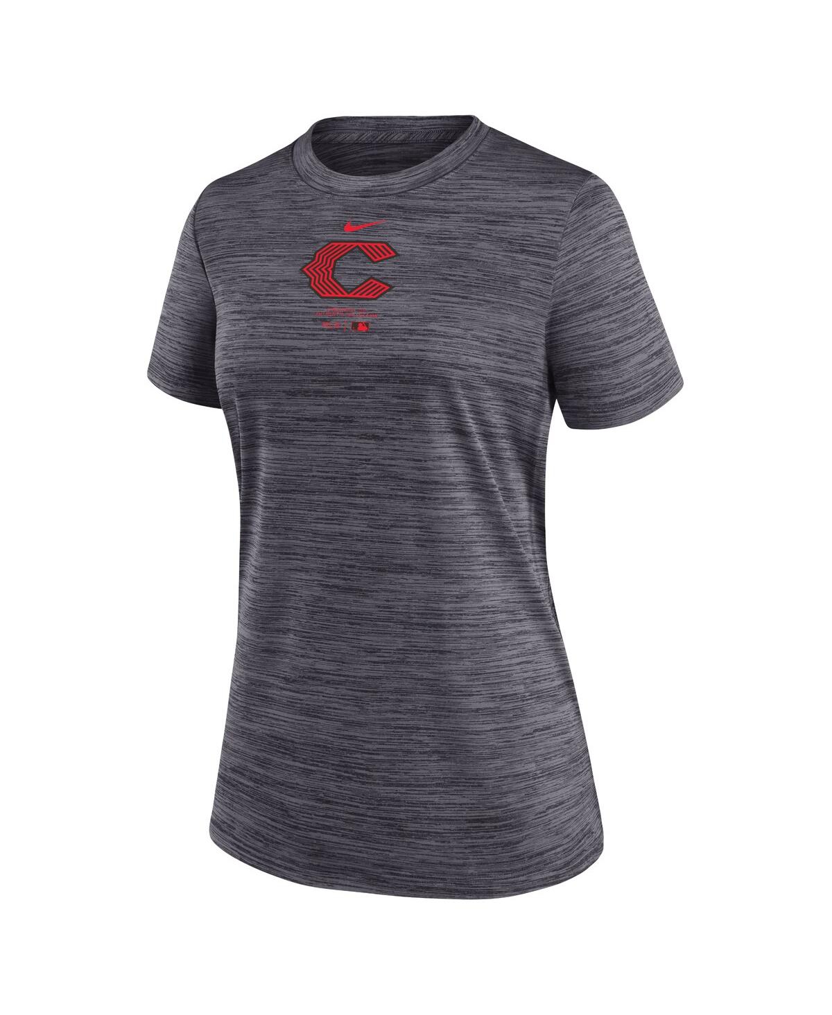 Shop Nike Women's  Black Cincinnati Reds City Connect Practice Velocity T-shirt