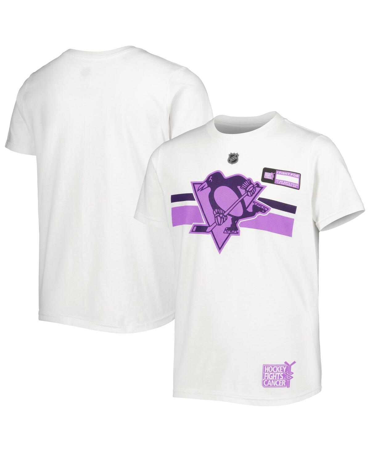 Outerstuff Kids' Big Boys White Pittsburgh Penguins 2022 Nhl Hockey T-shirt