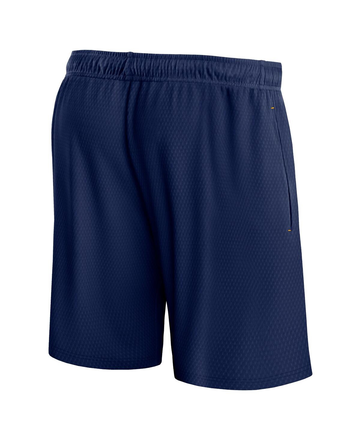 Shop Fanatics Men's  Navy Indiana Pacers Post Up Mesh Shorts