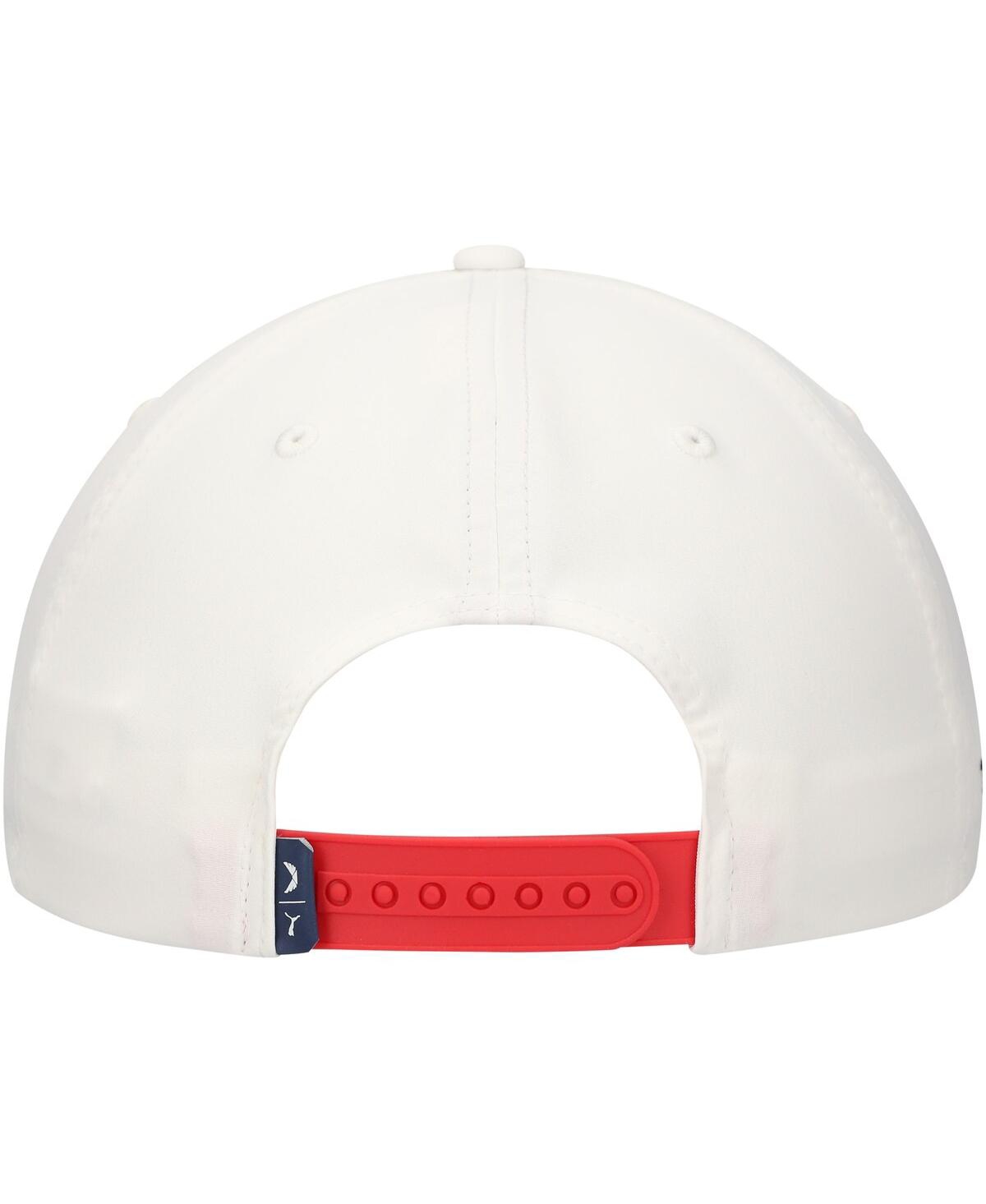 Shop Puma Men's  White The Players Volition Flag Flexfit Adjustable Hat