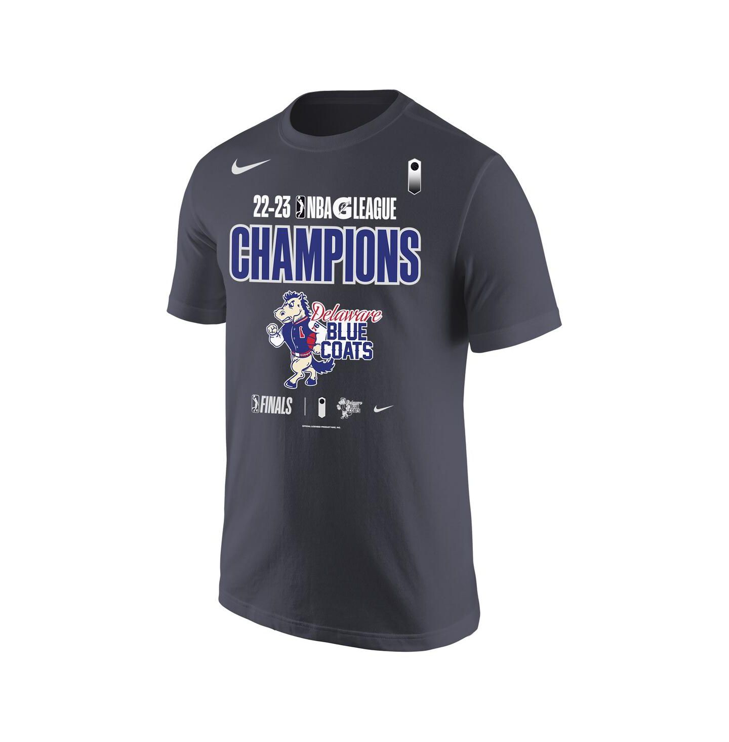 Мужские футболки Nike Anthracite Delaware Blue Coats 2023 NBA G-League Champions — фото 2