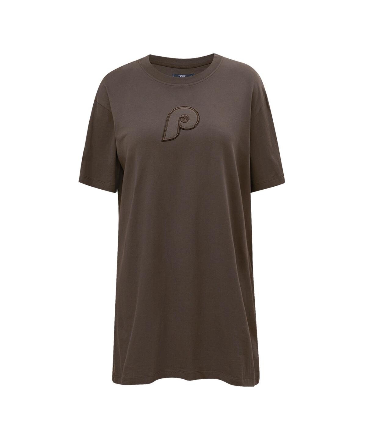 Shop Pro Standard Women's  Brown Philadelphia Phillies Neutral T-shirt Dress