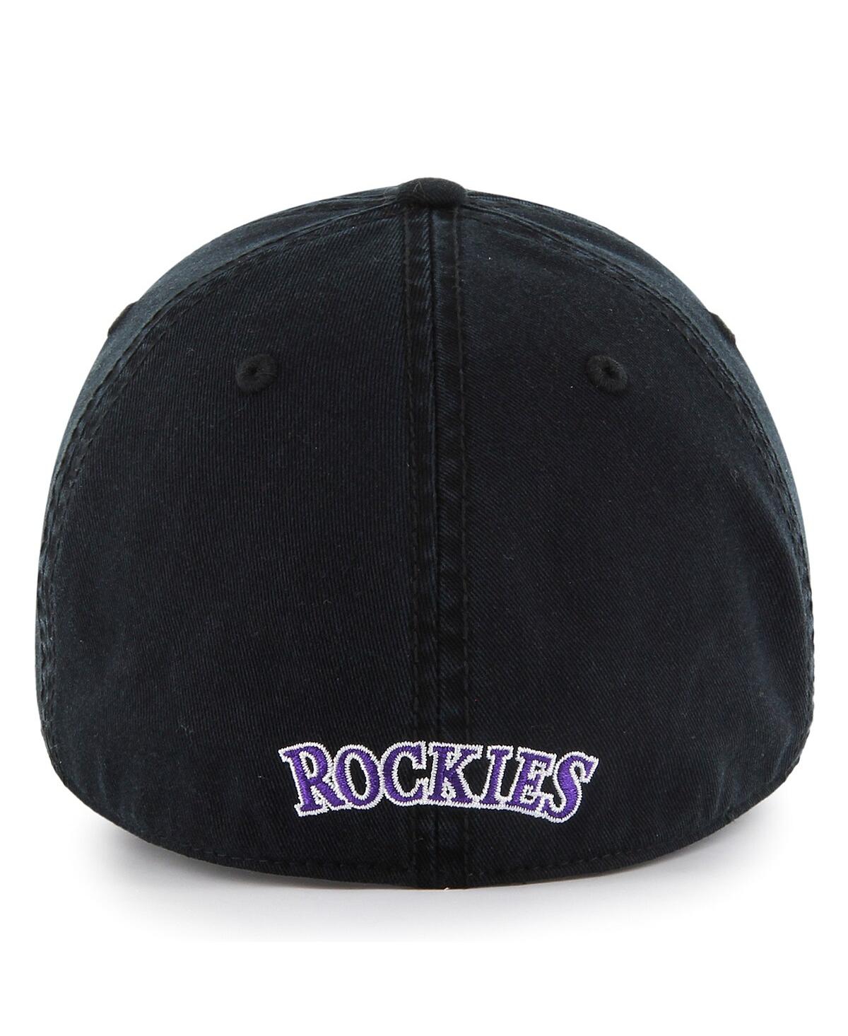 47 BRAND MEN'S '47 BRAND BLACK COLORADO ROCKIES COOPERSTOWN COLLECTION FRANCHISE FITTED HAT 