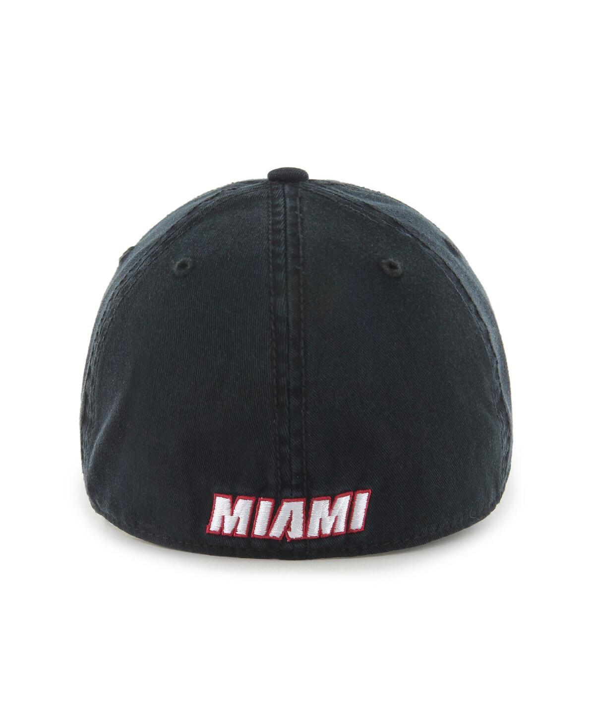 Shop 47 Brand Men's ' Black Miami Heat Classic Franchise Fitted Hat