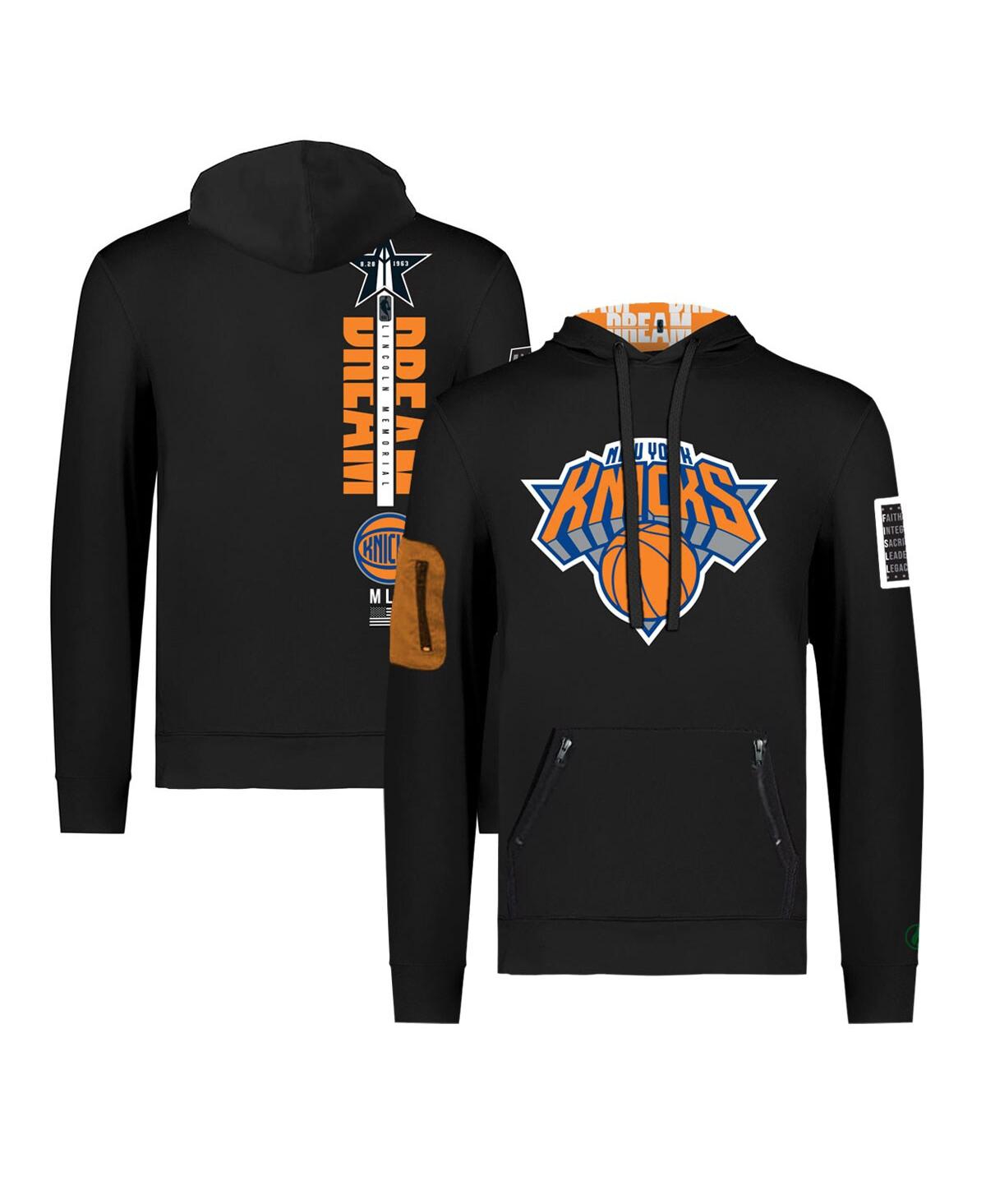 FISLL MEN'S AND WOMEN'S FISLL X BLACK HISTORY COLLECTION BLACK NEW YORK KNICKS PULLOVER HOODIE