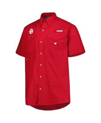 Men's Crimson Oklahoma Sooners Bonehead Button-Up Shirt