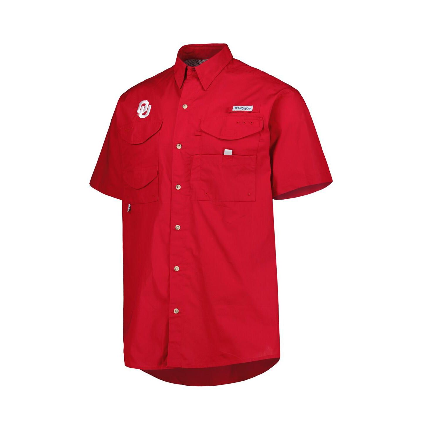 Мужская рубашка Columbia Crimson Oklahoma Sooners Bonehead Button-Up — фото 4