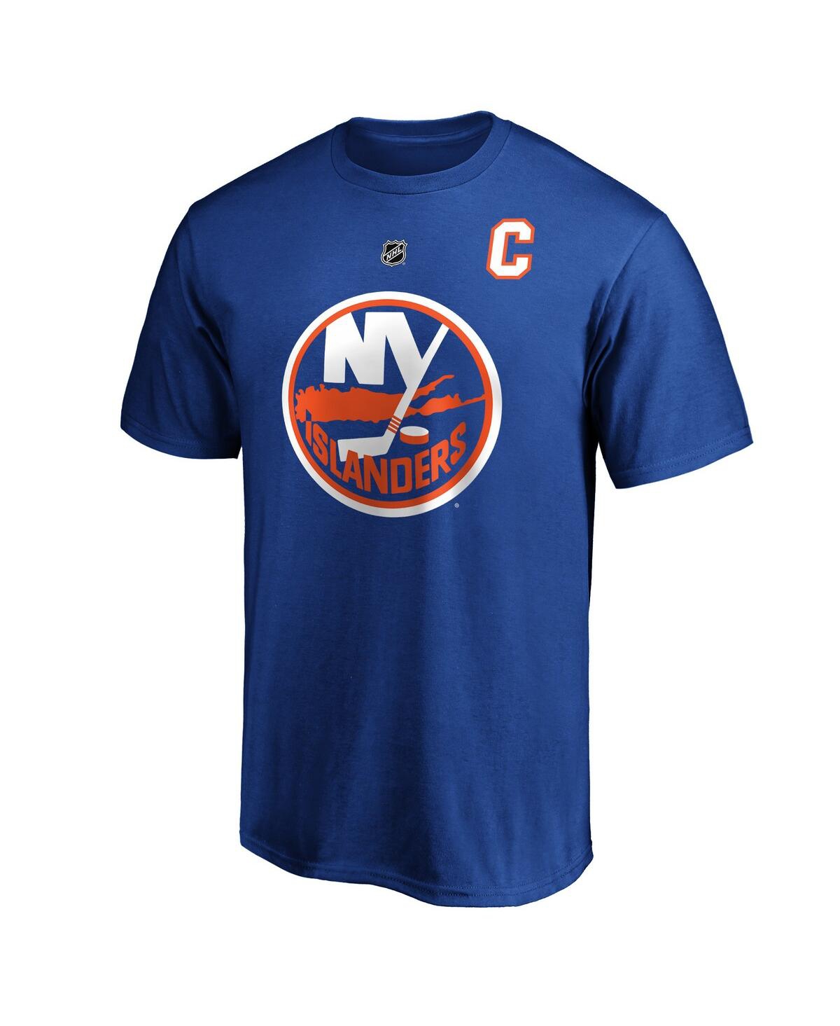 Men's Fanatics Anders LeeNew York Islanders Authentic Stack Name and Number T-shirt - Royal