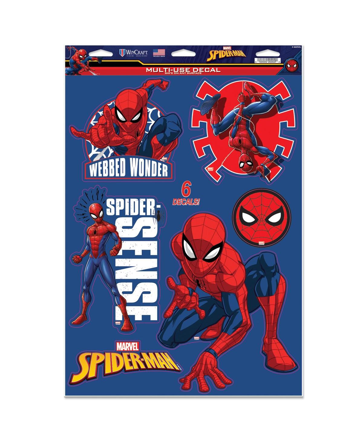 Wincraft Spider-man 11" X 17" Multi-use Decal Sheet In Blue,red