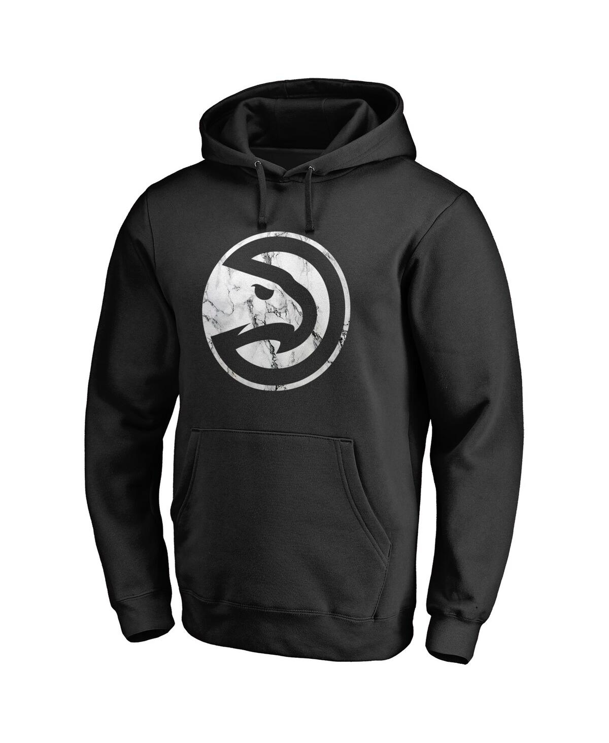 Men's FanaticsAtlanta Hawks Marble Logo Pullover Hoodie - Black