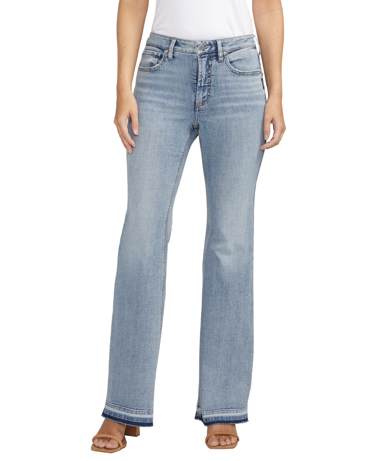 Shop Silver Jeans Co. Most Wanted Mid Rise Flare Jeans In Indigo