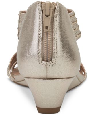 Women's Ginifur Embellished Strappy Wedge Sandals, Created for Macy's
