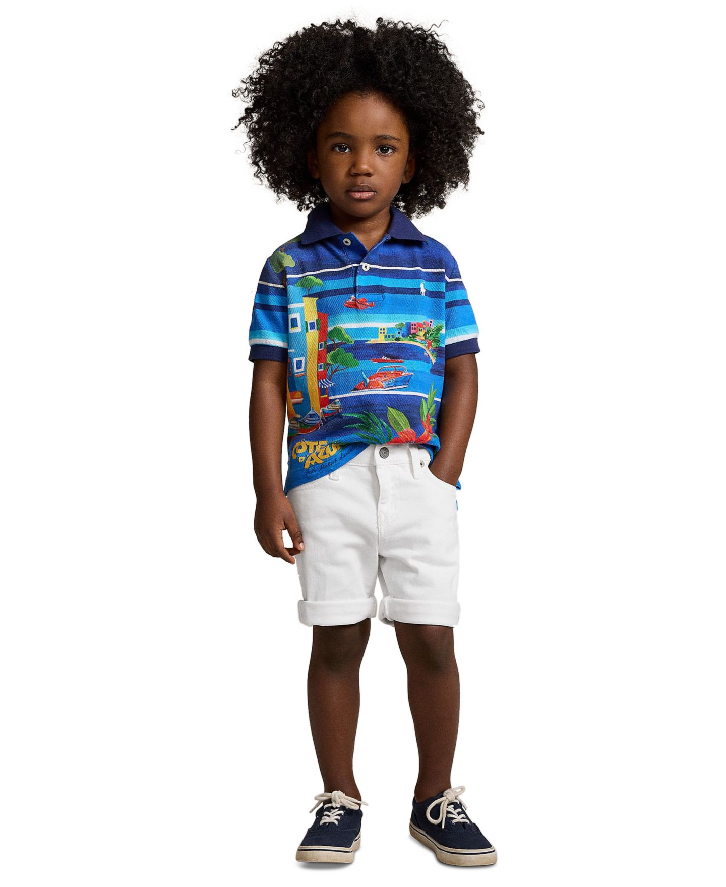 Шорты Polo Ralph Lauren Sullivan Slim Stretch Denim Shorts для мальчиков-малышей, цвет: Белый — фото 2