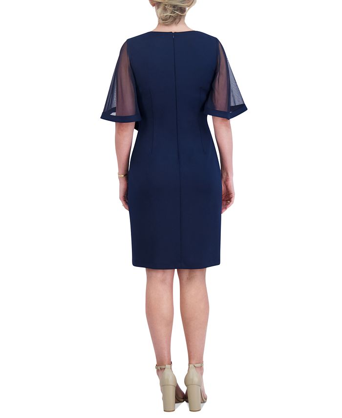 Sleeve Short Dress Jessica Howard Womens Short Sleeve Floral Midi Fit  Flare Dress Petite Spring Summer Dress
